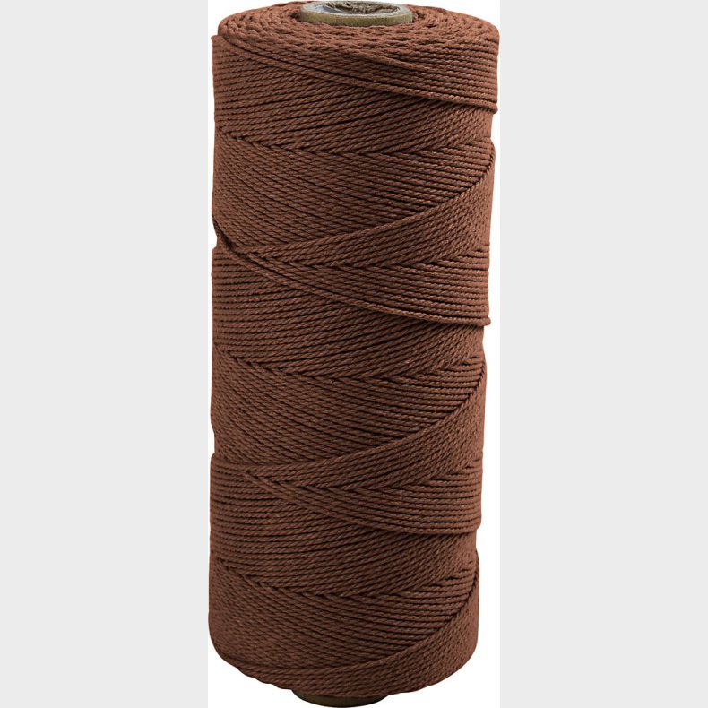 Knyttegarn - Tykkelse 1 Mm - L 315 M - Tynd Kvalitet 12/12 - Brun - 220 G