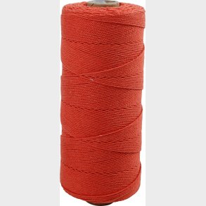 Knyttegarn - Tykkelse 1 Mm - L 315 M - Tynd Kvalitet 12/12 - Orange - 220 G