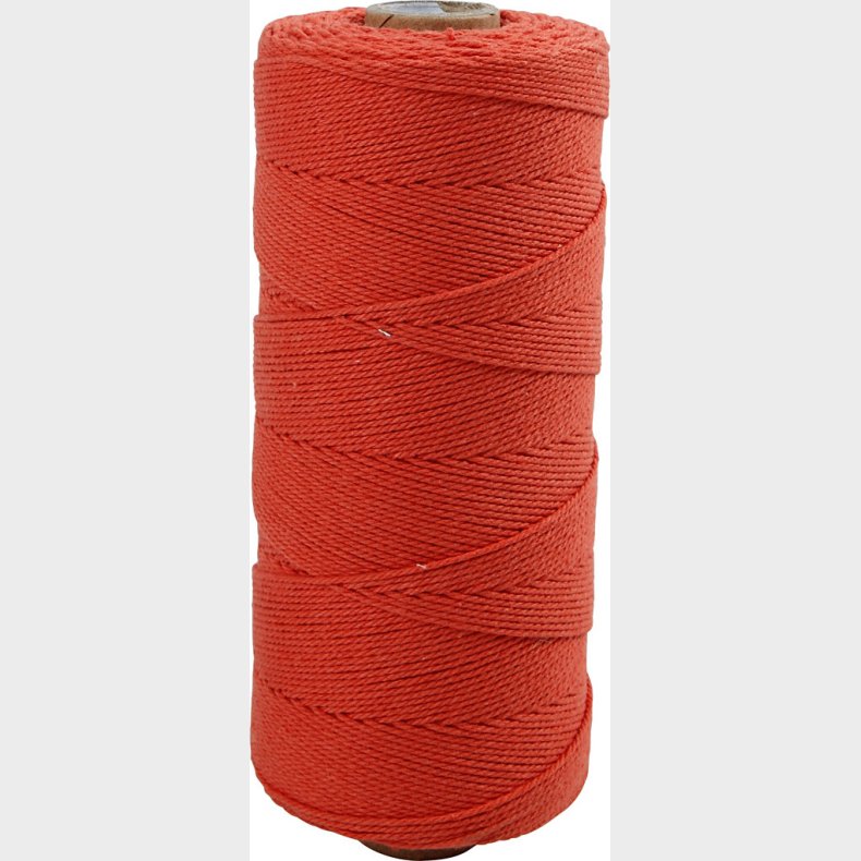 Knyttegarn - Tykkelse 1 Mm - L 315 M - Tynd Kvalitet 12/12 - Orange - 220 G