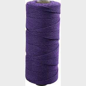 Knyttegarn - Tykkelse 1 Mm - L 315 M - Tynd Kvalitet 12/12 - Violet - 220 G