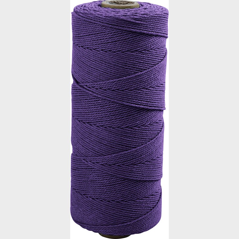 Knyttegarn - Tykkelse 1 Mm - L 315 M - Tynd Kvalitet 12/12 - Violet - 220 G