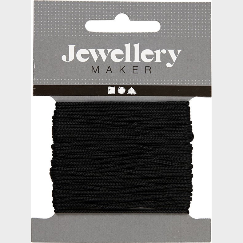 Knyttesnor - Tykkelse 1 Mm - Nylon - Sort - 10 M