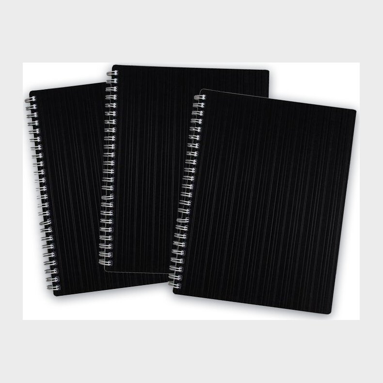 Kollegieblok A5 Linjeret Sort Pp 70 / 70 - Bright Office