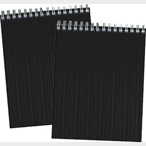 Kollegieblok A7 Linjeret Sort Pp 50 Blade - Bright Office