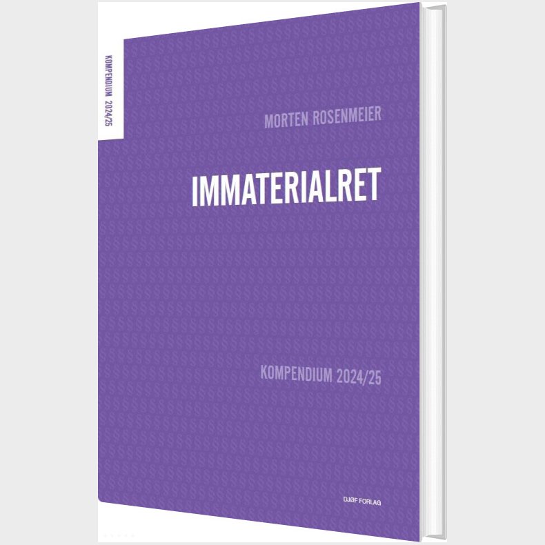 Kompendium I Immaterialret 2024 - Morten Rosenmeier - Bog