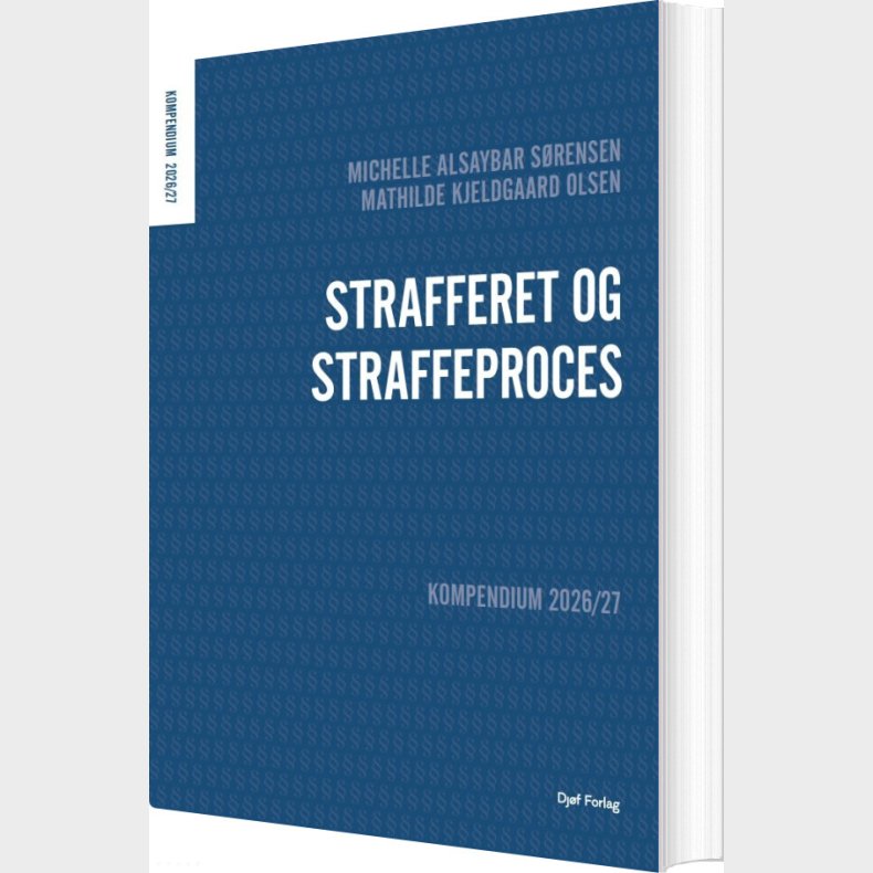 Kompendium I Strafferet Og Straffeproces - Michelle Alsaybar S�rensen - Bog