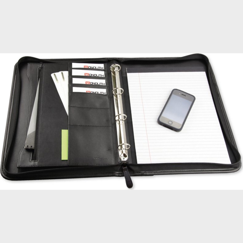 Konferencemappe A4 Lynls + Ringe - Monolith