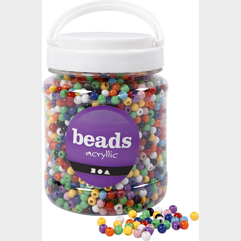 Kongomix -  6 Mm - Hulstr. 3 Mm - Assorterede Farver - 700 Ml - 425 G