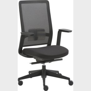 Kontorstol M. Netryg I Sort Inkl. Armln_justerbar Stol