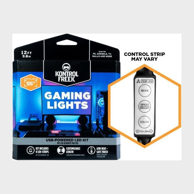 Kontrolfreek - Gaming Lights Led Strip Lights - Til Pc, Konsol, Tv Og Vg
