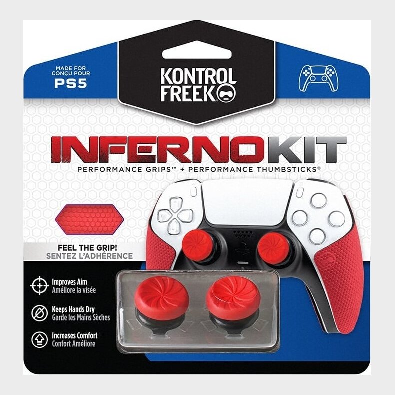 Kontrolfreek - Performance Thumbsticks + Grips Til Ps5 - Inferno