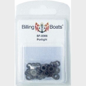 Billing Boats Fittings - Koje - 6 Mm - 50 Stk - Sort