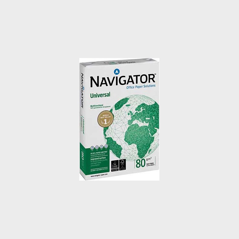 Kopipapir A4 500 Ark Hvid Navigator 80 G