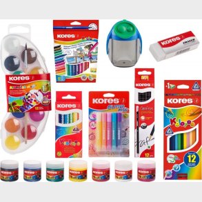 Kores - Farveblyanter Og Farvekridt - S�t I 64 Dele