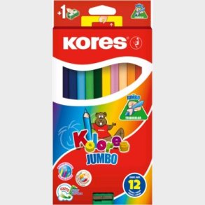 Kores - Kolores - Jumbo Farveblyanter - 12 Stk