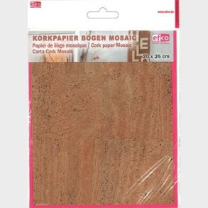 Kork Papir Mosaik 20x25cm 1 Ark