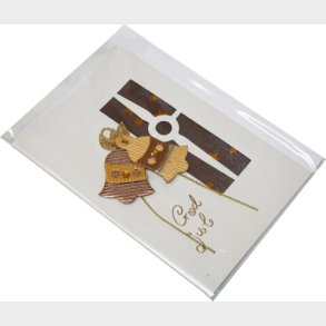 Kort 1 / 1 Julekort Juleklokker Udstandset