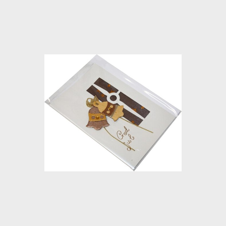 Kort 1 / 1 Julekort Juleklokker Udstandset