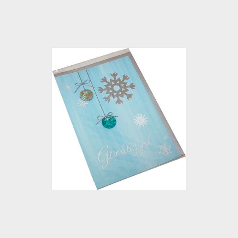 Kort 1 / 1 Julekort Klokker Med Slvfnug