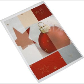 Kort 1 / 1 Julekort Rd Julekugle