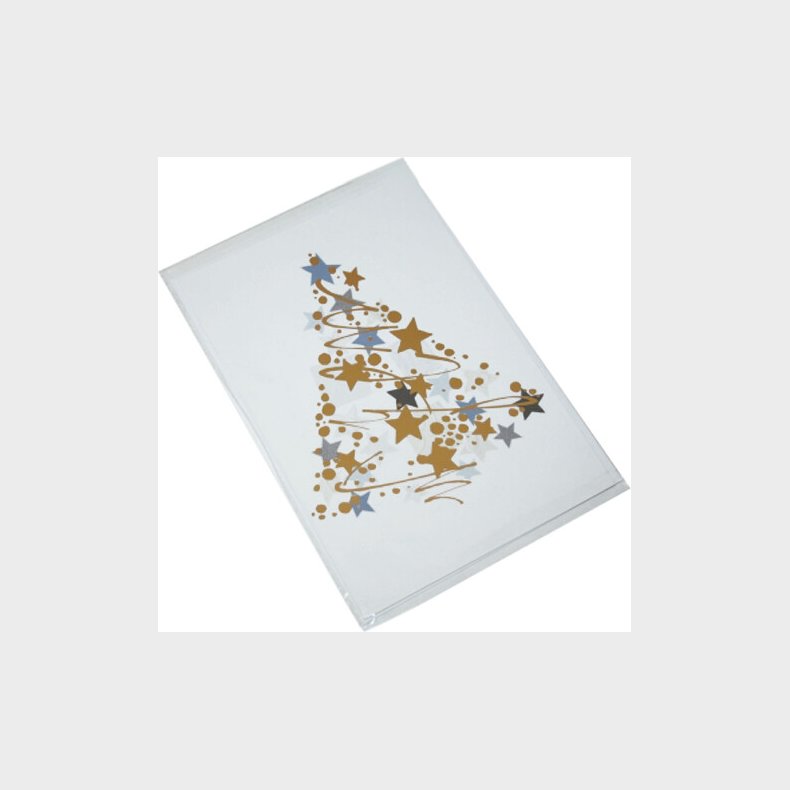 Kort 1 / 1 Julekort Slv Og Guld Tr