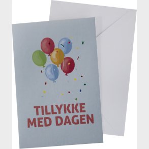 Kort Med Konvolut Balloner 11 X 17 Cm - Scanseason