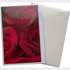 Kort Med Konvolut Blomster11 X 17 Cm