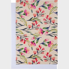 Kort Med Kuvert - 11x17 Cm - Blomst - Scanseason