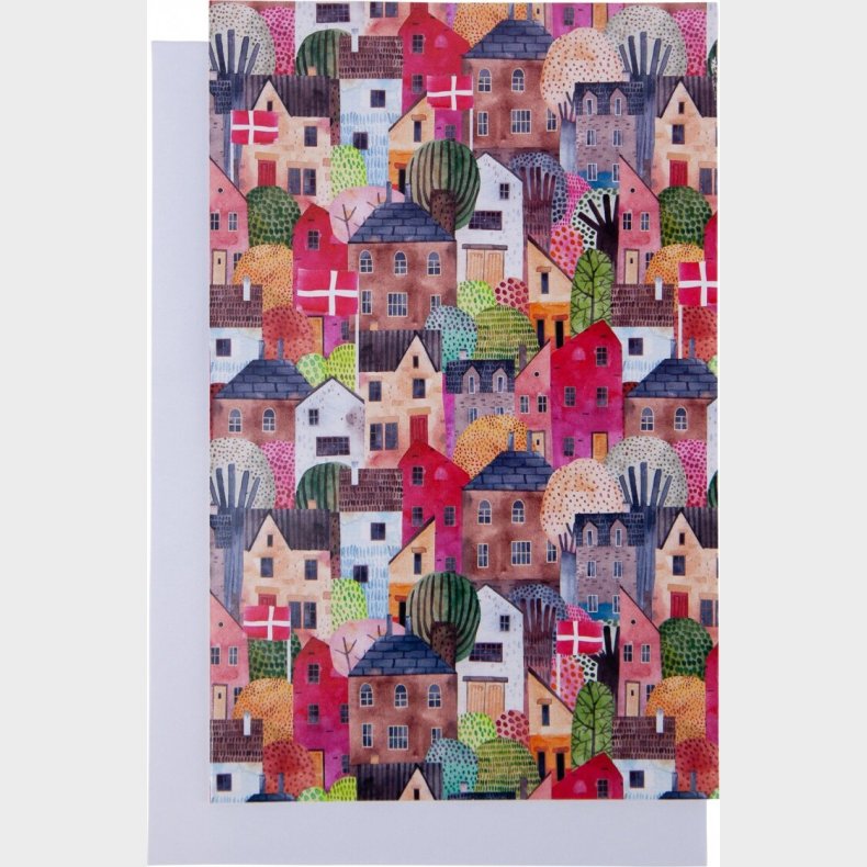 Kort Med Kuvert - 11x17 Cm - Huse - Scanseason
