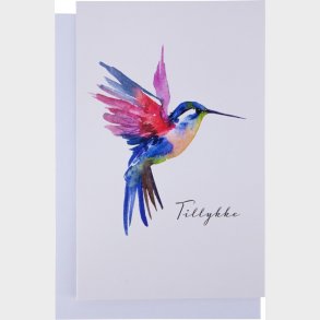 Kort Med Kuvert - 11x17 Cm - Kolibri - Scanseason