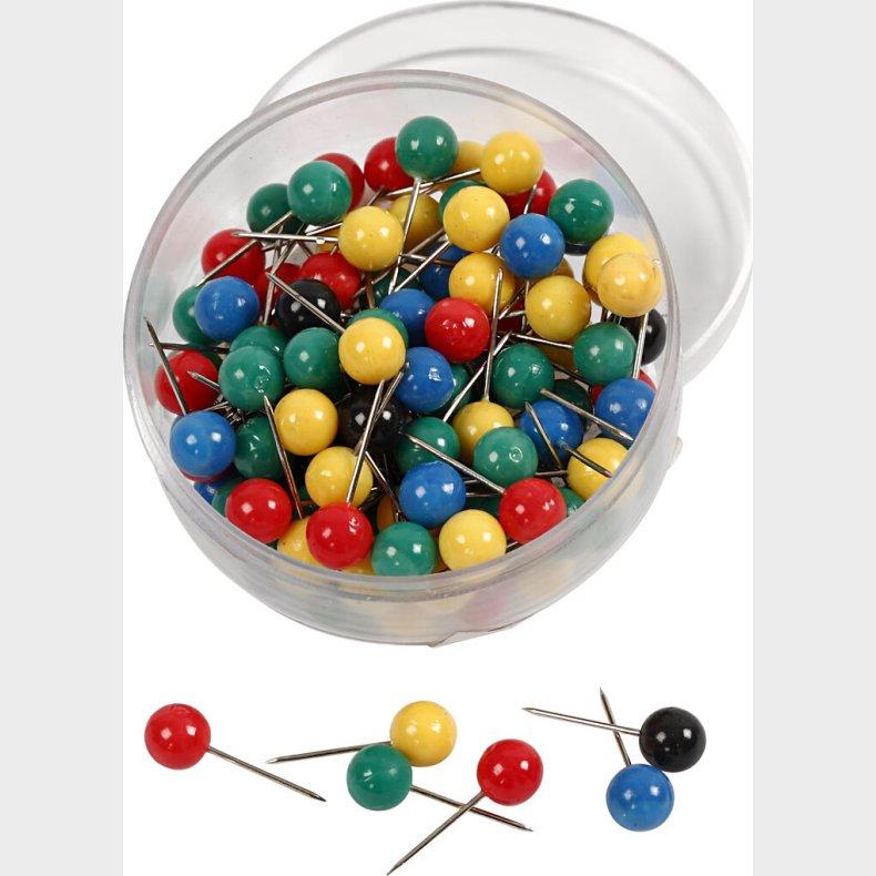 Kortnl - L 17 Mm -  6 Mm - Assorterede Farver - 100 Assorterede