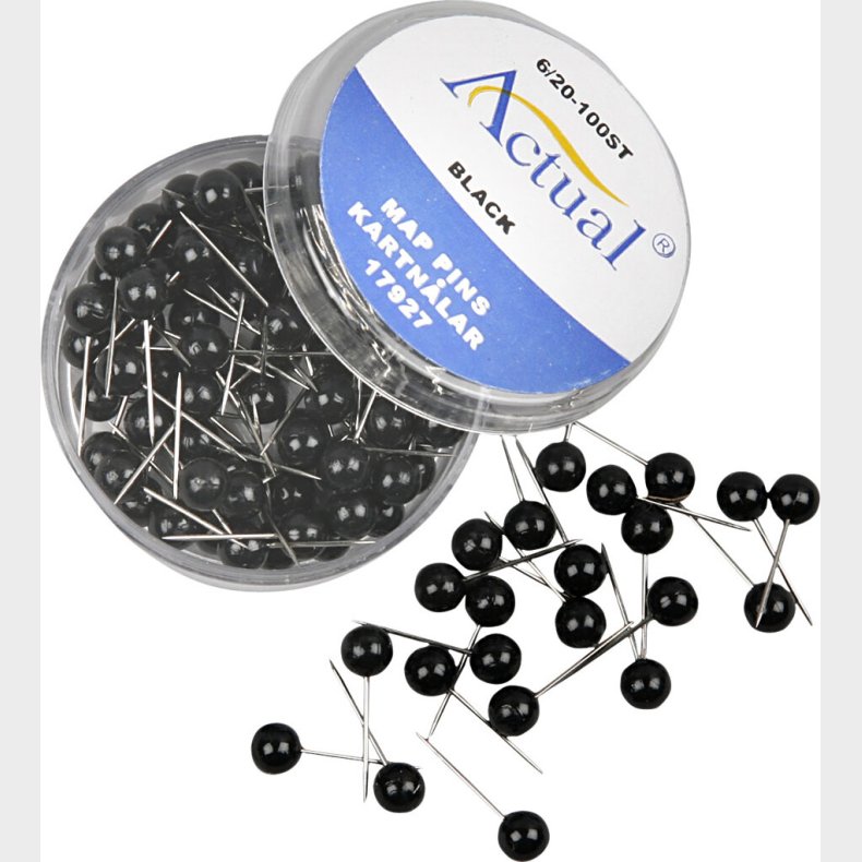 Kortnl - L 17 Mm -  6 Mm - Sort - 100 Stk.