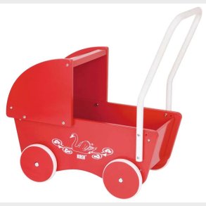 Krea Dukkevogn i tr, rd