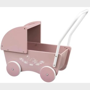 Krea Dukkevogn i tr, rosa