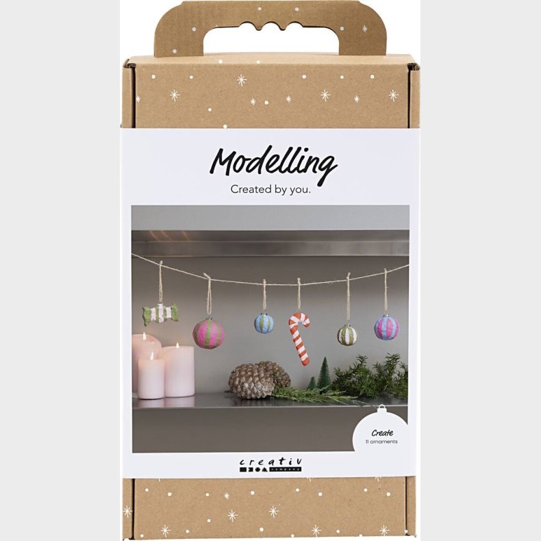 Kreativt St - Modellering - Papfigurer Til Jul - Assorterede Farver