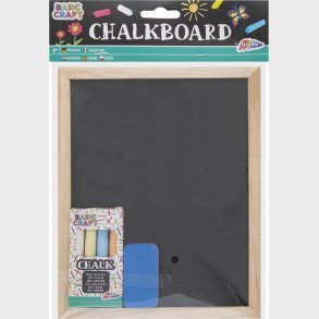 Kridttavle 20 X 16 Cm - Med 4 Stk Kridt