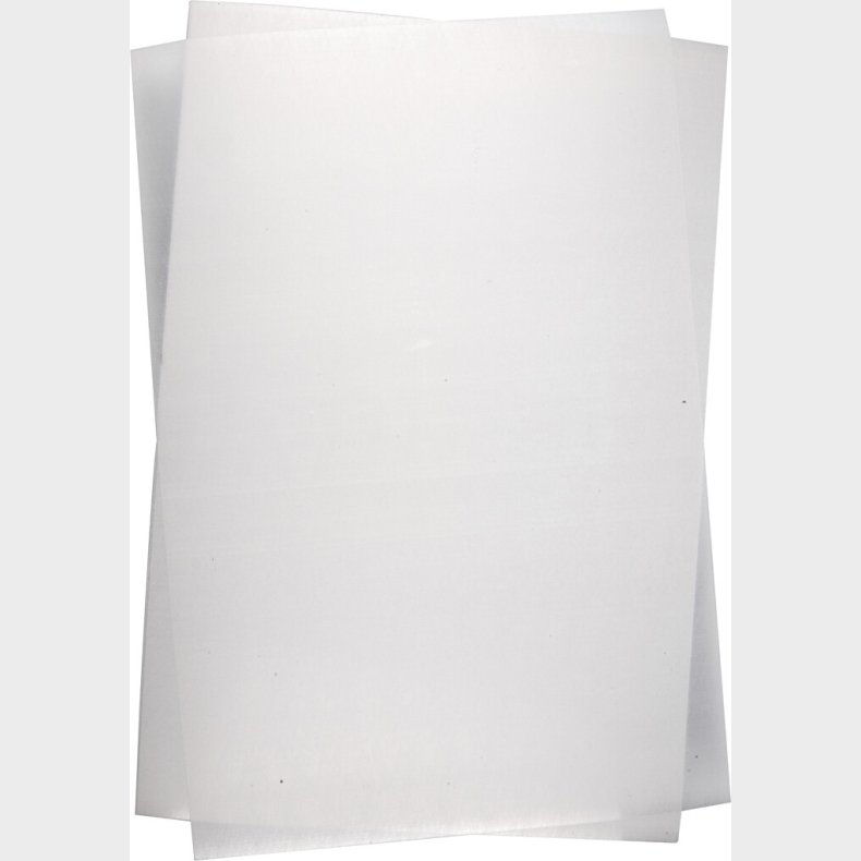 Krympeplast - 20x30 Cm - Tykkelse 0,3 Mm - Blank Transparent - 100 Ark