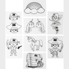 Krympeplast Med Motiver - 10,5x14,5 Cm - Tykkelse 0,3 Mm - 36 Ark