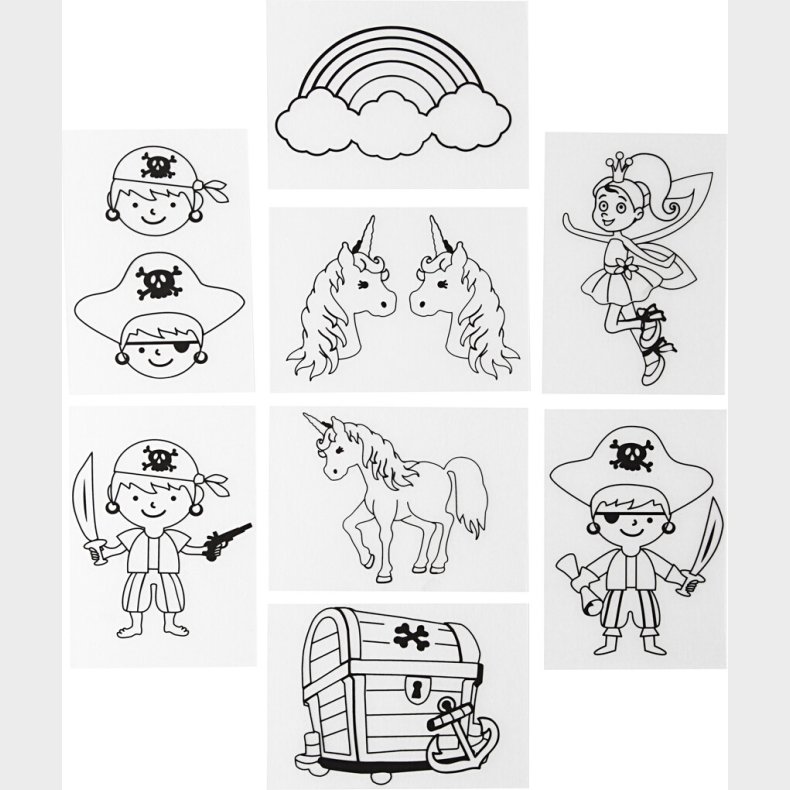 Krympeplast Med Motiver - 10,5x14,5 Cm - Tykkelse 0,3 Mm - 36 Ark