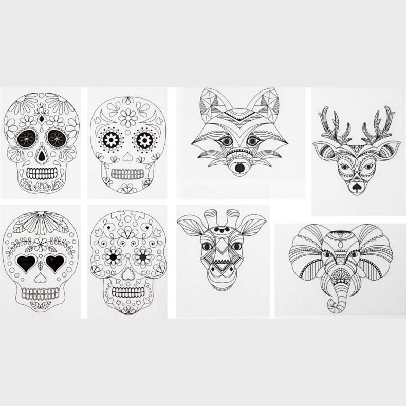 Krympeplast Med Motiver - 10,5x14,5 Cm - Tykkelse 0,3 Mm - Mat Transparent - 36 Ark