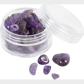 Krystalperler - Ametyst - 7-12 Mm - 1 Mm - Lilla - 63stk.