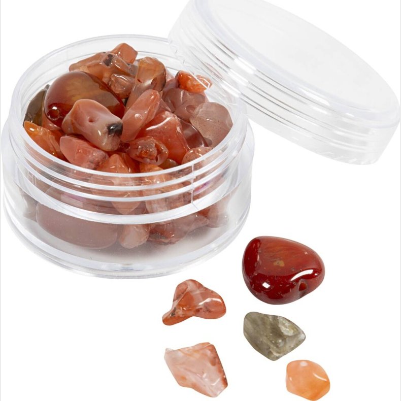 Krystalperler - Aventurin - 7-12 Mm - 1 Mm - Koral - 63stk.