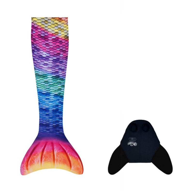 Kuaki Mermaids | Havfruehale - Hale + monofinne, Rainbow (XS + S)