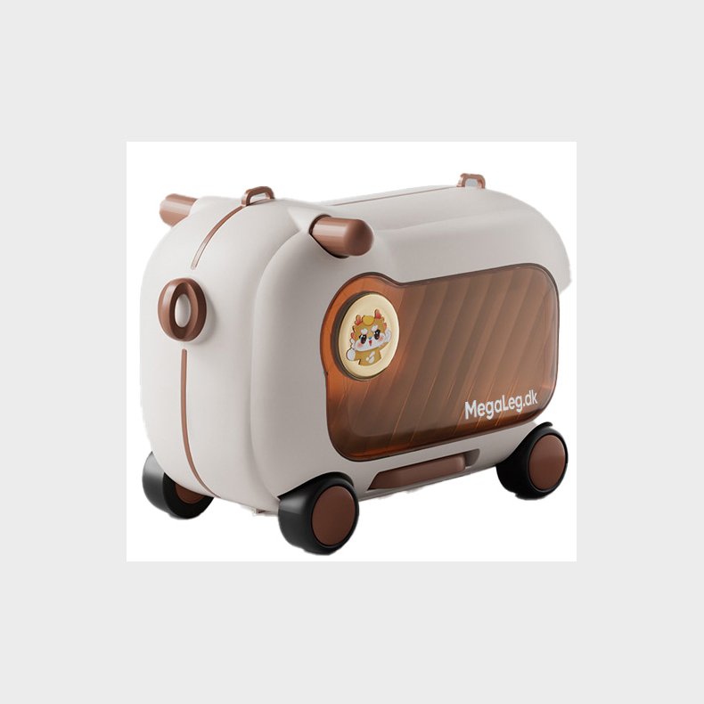 3-i-1 Kuffert til b�rn  Ride-on, H�ndbagage & Opbevaring, Hvid/Brun