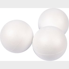 Kugle -  10 Cm - Hvid - 25 Stk.