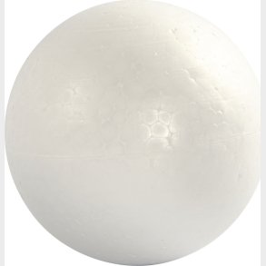 Kugle -  12 Cm - Hvid - 5 Stk.