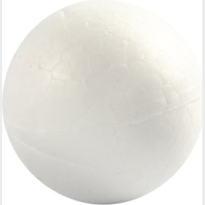 Kugle -  4 Cm - Hvid - 10 Stk.