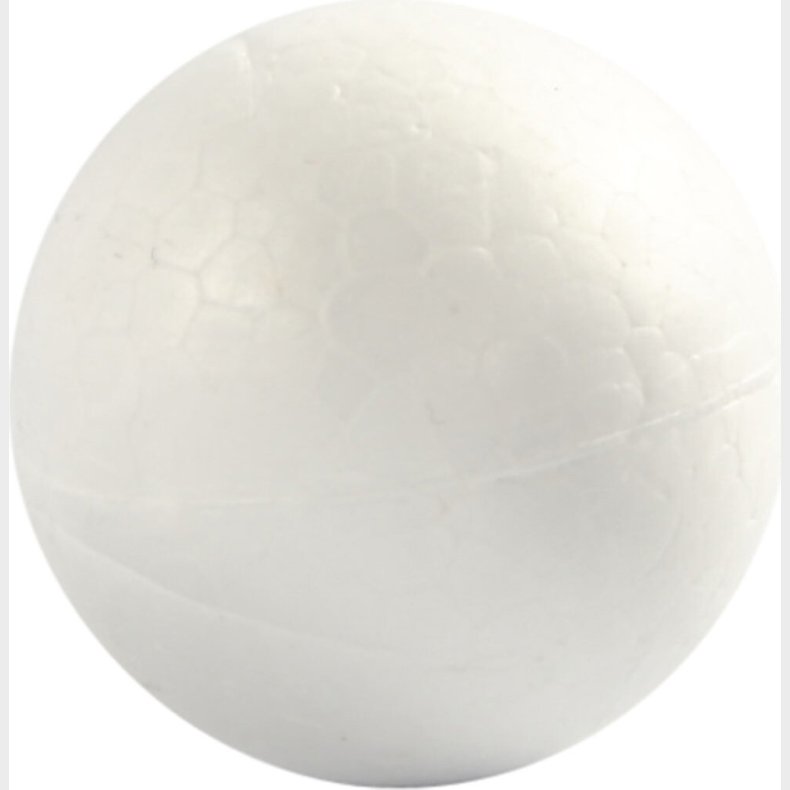 Kugle -  4 Cm - Hvid - 10 Stk.