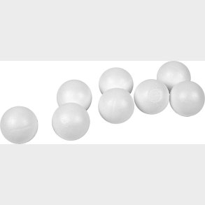 Kugle -  4 Cm - Hvid - 100 Stk.