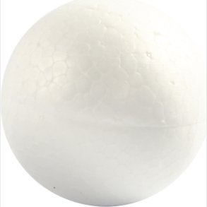 Kugle -  5 Cm - Hvid - 5 Stk.